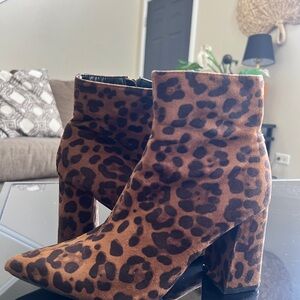 Leopard Print Ankle Boots